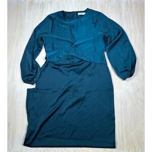 Veiled Collection Modest Elegant Satin Maci Long Sleeve Formal Evening Dress XL
